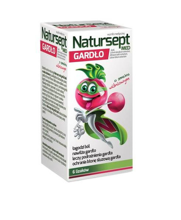 Natur-Sept Gardło wiśnia lizaki 6 sztuk 