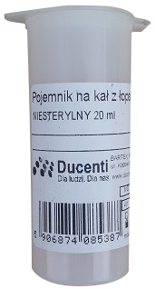 Pojemnik na kał z łopatką NIESTERYLNY 20ml