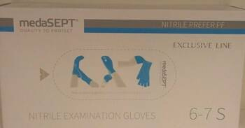 MEDASEPT rękawice diagnostyczne nitrylowe bezpudrowe rozmiar S