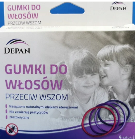    Depan Gumki Do Włosów Przeciw Wszom (4 Szt.)