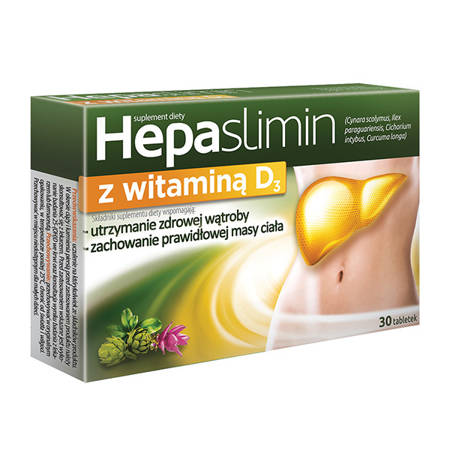 Hepaslimin - z witaminą D3, 30 tabletek